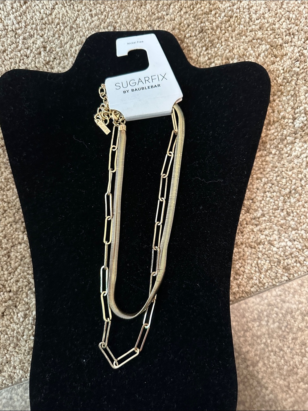 Gold-Tone Double Layer Necklace
